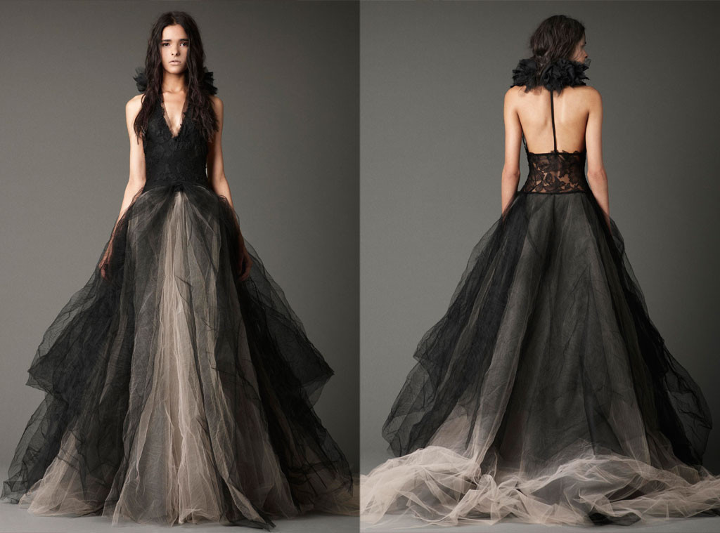 Shenae Grimes Wears Black Vera Wang Wedding Gown E Online